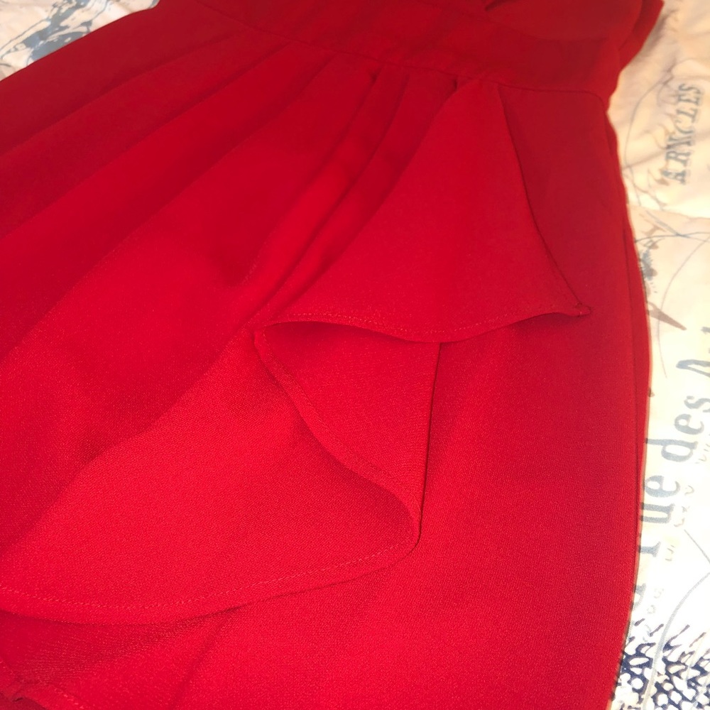 Short Red Ruffled Dress - Picture 4 of 4